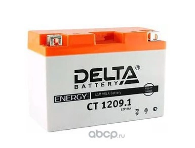 Аккумулятор DELTA Battery мото AGM 9 А/ч прямая L+ 151x71x107 CCA115 А купить 3 369 ₽