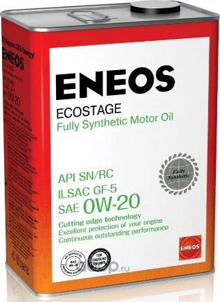 Масло моторное ENEOS Ecostage Synt 0W-20 синтетическое 4 л купить 4 063 ₽