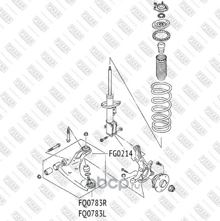 Рычаг передний нижний R SUZUKI Grand Vitara II 05-> FIXAR купить 4 363 ₽