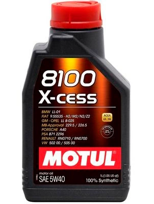 Масло моторное Motul 8100 X-cess A3/B3/B4 5W-40 синтетическое 1 л купить 1 062 ₽