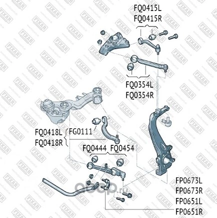 Тяга переднего стабилизатора L VAG A4/A6/A8/Superb I/Passat B5 95-05 FIXAR купить 877 ₽