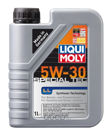 Масло моторное LIQUI MOLY Leichtlauf Special LL 5W-30 синтетическое 1 л купить 2 010 ₽