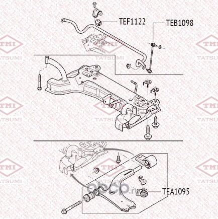 Тяга стабилизатора передняя L/R TATSUMI купить 646 ₽