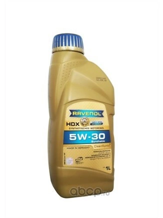 Масло моторное Ravenol HDX 5W-30 синтетика 1 л купить 1 435 ₽