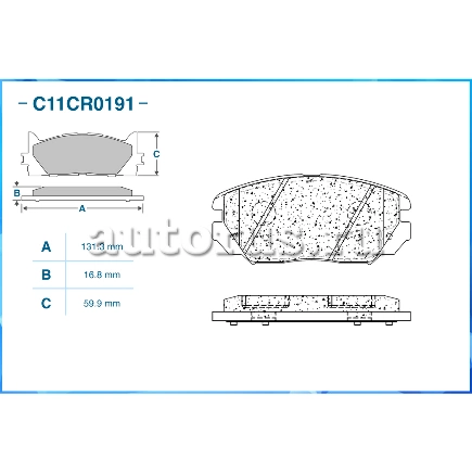 Колодки передние CWORKS купить 1 333 ₽