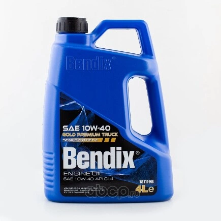 Масло моторное BENDIX GOLD PREMIUM TRUCK 10W-40 полусинтетическое 4 л купить 2 408 ₽