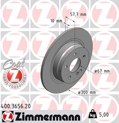 Диск тормозной, "Coat Z" ZIMMERMANN купить 6 757 ₽