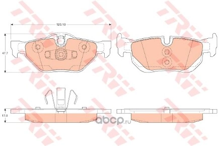 Колодки задние BMW E81/E87/E90 all 06-> TRW купить 4 337 ₽