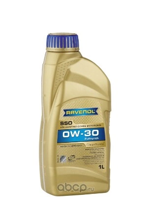 Масло моторное Ravenol SSO 0W-30 синтетика 1 л купить 2 478 ₽