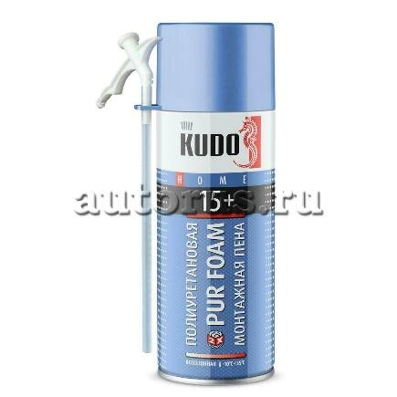 Пена полиуретановая монтажная бытовая всесезонная KUDO HOME 15+ 520 мл KUDO купить 302 ₽