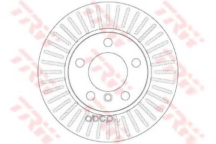 Диск тормозной передний BMW 1-Serie (E81/F20) 1.6/1.8L,1.6D/1.8D all 05-> TRW купить 6 102 ₽