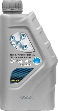 Масло VITEX Drive 4T 10W40 API SL, JASO MA2 моторное полусинт (1л) VITEX купить 366 ₽