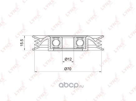 Ролик натяжной приводной LYNXauto купить 1 028 ₽