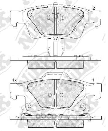 Колодки тормозные задние NIBK купить 4 671 ₽