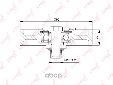 Направляющий ролик приводной LYNXauto купить 2 666 ₽