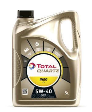 Масло моторное Total Quartz Ineo C3 5W-40 синтетическое 5 л 213103 купить 6 856 ₽