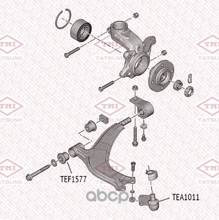 Опора шаровая нижняя L/R CITROEN Berlingo/Xsara 96->PEUGEOT Partner 96-> TATSUMI купить 745 ₽