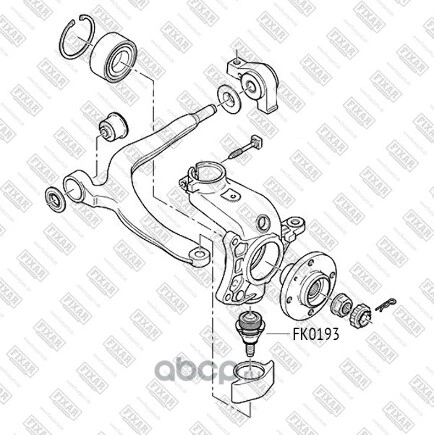 Опора шаровая нижняя CITROEN C5/Xantia 98-> PEUGEOT 406/405/605/607 89- FIXAR купить 648 ₽