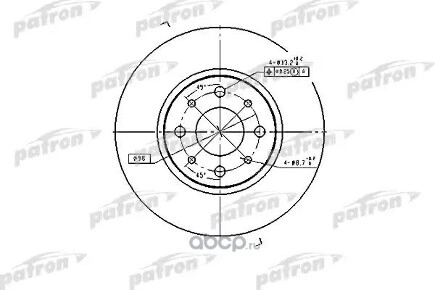 Диск тормозной передн ALFA ROMEO 145 94-01, 146 94-01, 155 92-97, FIAT BARCHETTA 95-, BRAVA 95-01, B PATRON купить 2 563 ₽