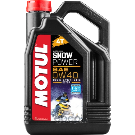 Масло моторное 4T Motul Snowpower 0W40 синтетическое 4 л купить 6 954 ₽