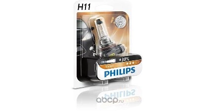 Лампа 12V H11 55W +30% PHILIPS Vision 1 шт. картон купить 1 076 ₽