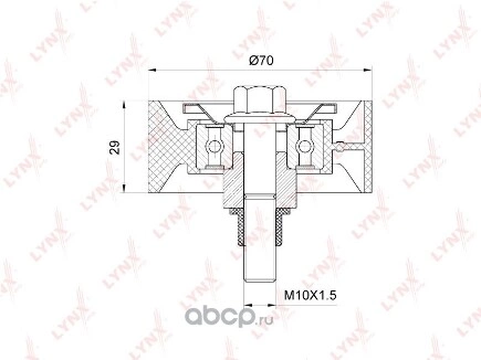 Ролик направляющий приводной LYNXauto купить 1 517 ₽