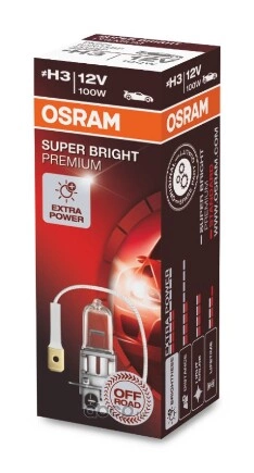 Лампа 12V H3 100W PK22s OSRAM OFF-ROAD 1 шт. картон купить 180 ₽