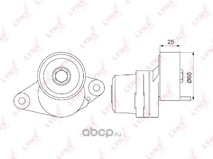 Ролик-Натяжитель приводного ремня LYNXauto купить 2 820 ₽