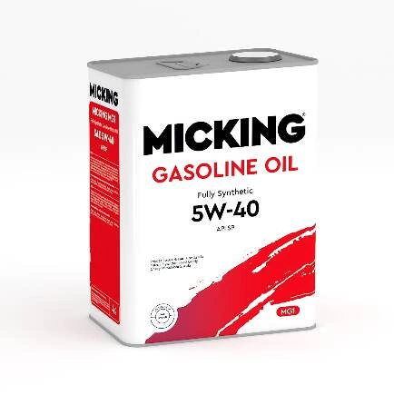 Моторное масло Micking Gasoline Oil MG1 5W-40 синтетическое API SP для бензиновых двигателей 4л., ар купить 3 122 ₽