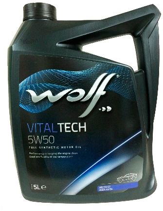 Масло моторное Wolf VITALTECH 5W-50 синтетика 5 л купить 4 612 ₽