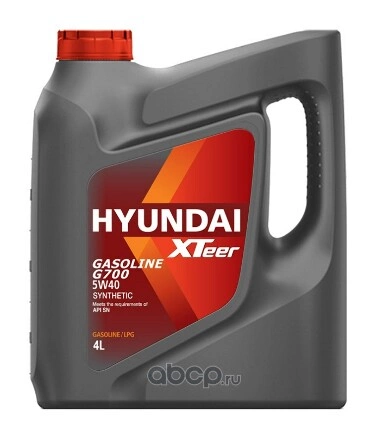 Масло моторное Hyundai Xteer Gasoline G700 5W-40 4 л купить 2 350 ₽