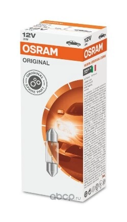 Лампа 12V 3W SV7-8 OSRAM ORIGINAL LINE картон купить 77 ₽