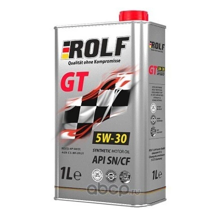 Масло моторное ROLF GT 5W-30 синтетическое 1 л купить 868 ₽