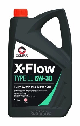 Масло моторное COMMA X-Flow Type LL 5W-30 синтетика 5 л купить 4 813 ₽