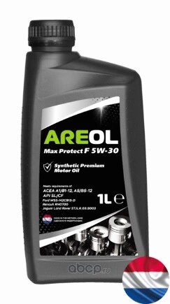 Масло моторное AREOL Max Protect F 5W-30 синтетика 1 л купить 915 ₽