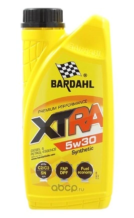 Масло моторное Bardahl XTRA 5W-30 C2/C3 синтетическое 1 л купить 1 445 ₽