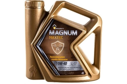 Масло моторное Rosneft Magnum Maxtec 10W-40 полусинтетическое 4 л купить 1 283 ₽