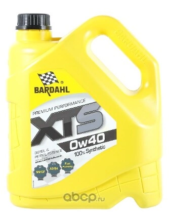 Масло моторное Bardahl XTS 0W-40 A3/B4 синтетическое 4 л купить 5 819 ₽