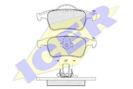 Колодки задние VOLVO S60/S80/V70 ICER купить 2 033 ₽