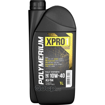 Масло моторное POLYMERIUM XPRO1 10w40 SN 1L fully synthetic POLYMERIUM купить 714 ₽