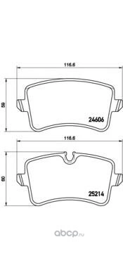 Колодки тормозные AUDI A6 11-/A7 10- задние с датч. купить 4 294 ₽