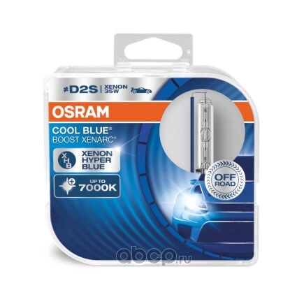 Лампа ксеноновая D2S 7000K OSRAM XENARC COOL BLUE BOOST 2 шт. купить 13 238 ₽