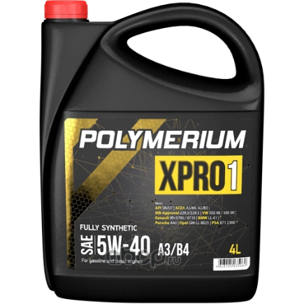 Масло моторное POLYMERIUM XPRO1 5w40 A3/B4 4L купить 3 138 ₽