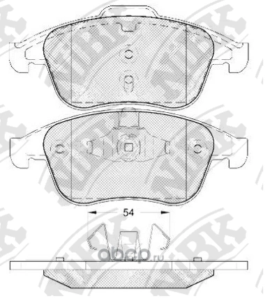 Колодки передние RENAULT Laguna II 01-07 NIBK купить 4 210 ₽