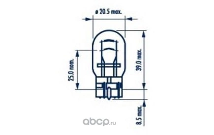 Лампа 12V W21/5W 21/5W NARVA 1 шт. картон купить 207 ₽