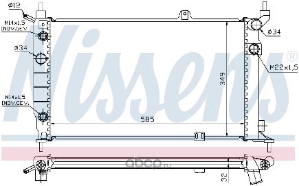 Радиатор основной NISSENS купить 9 524 ₽