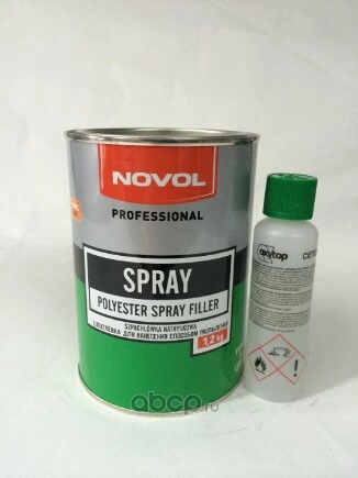 Шпатлевка жидкая 1.2кг Novol Spray купить 1 745 ₽