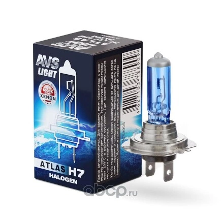 Лампа (H7) 55W 12V ATLAS 5000K коробка 1шт. AVS купить 210 ₽