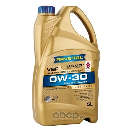 Масло моторное VSF 0W30 синт.5л RAVENOL Ravenol купить 9 967 ₽