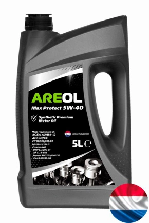 Масло моторное AREOL Max Protect 5W-40 синтетика 5 л купить 3 620 ₽